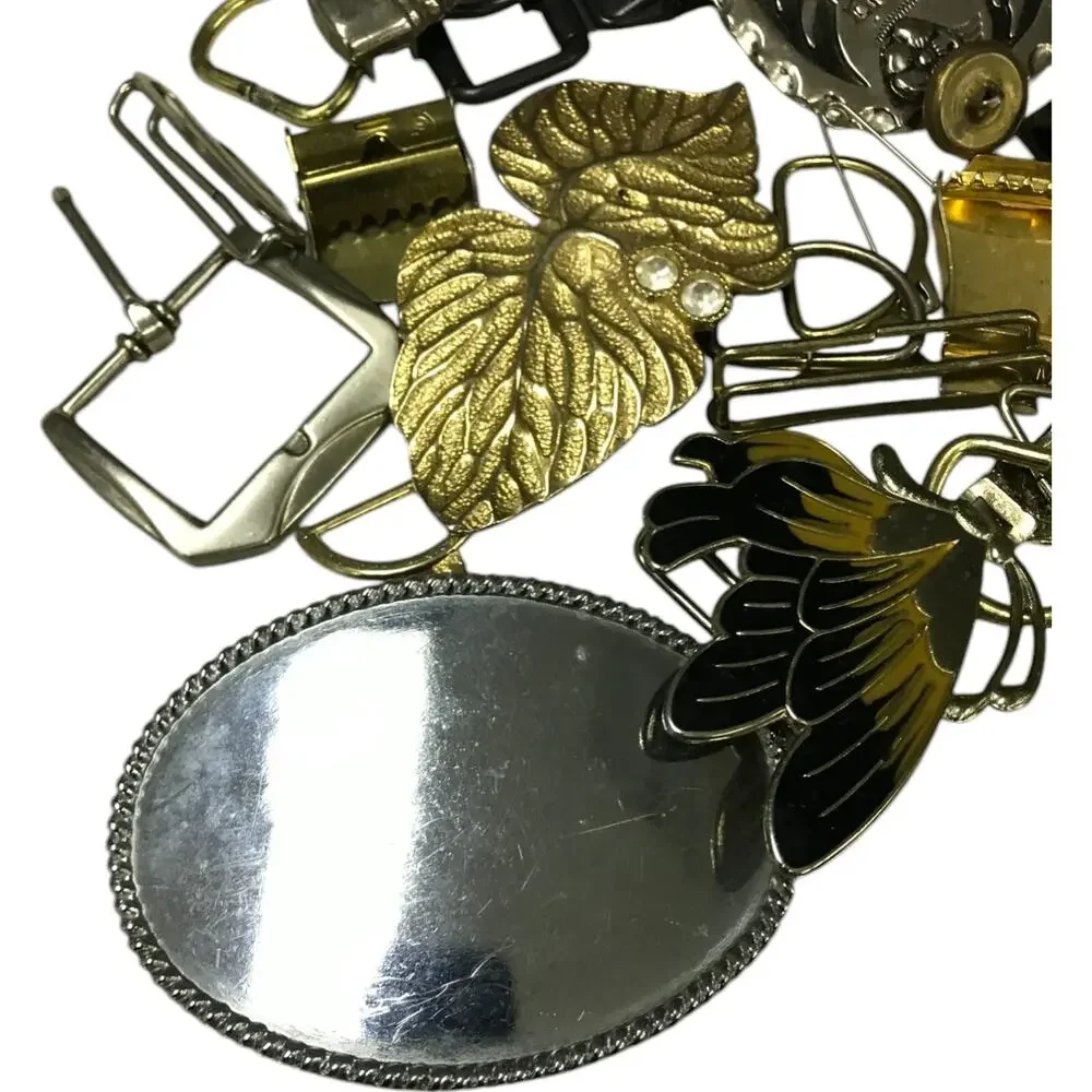 Vintage Metal Embellishments Belt and Buckles Accessories Lot of Over 30 Pieces